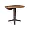 International Concepts 42 in. Solid Wood Round Dual Drop Leaf Dining Pedestal Table - 36.3 in.High in Hickory/Washed Coal K45-42DPT-23B-36 - alternate 5